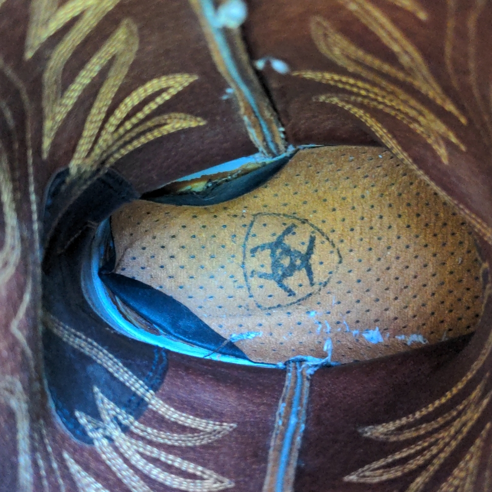 Ariat Women's Heritage Distressed Brown Western Boots Size 7B - Picture 13 of 16